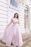 Chiffonkleid “Olivia” Rosé